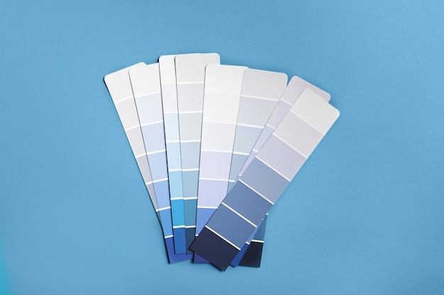 Blue Color samples palette design catalog