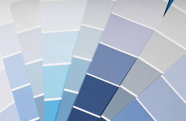 Blue Color samples palette design catalog