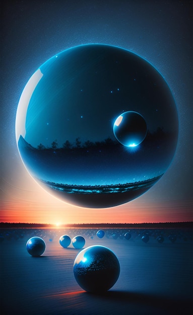 blue colored spheres