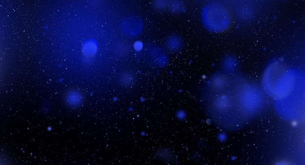 Blue colorful starry sky horizontal galaxy background