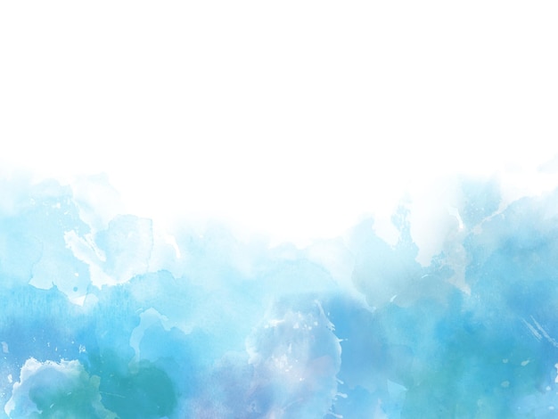 Blue colors Watercolor art border background with copy space fot your text