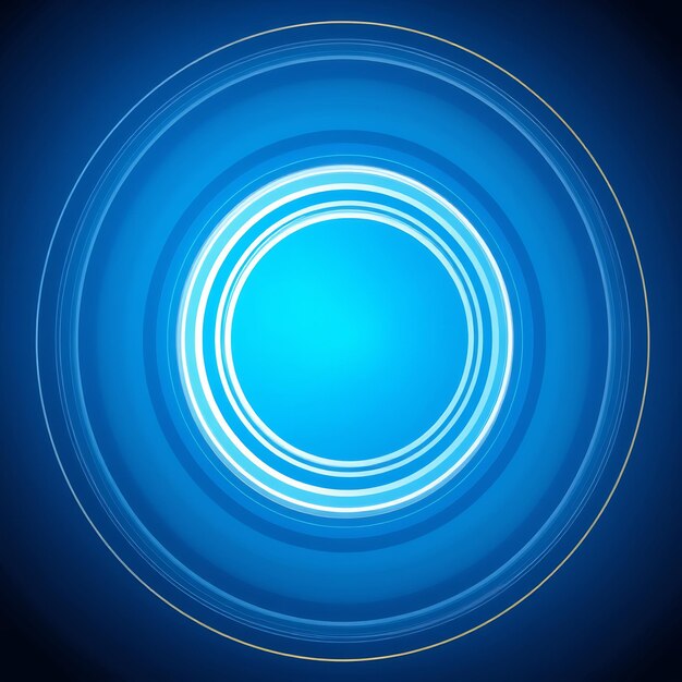 Photo blue concentric circles abstract background