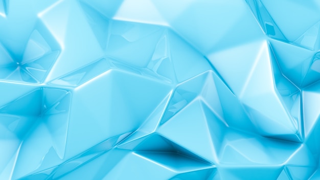 Blue crystal background. 3d illustration, 3d rendering.