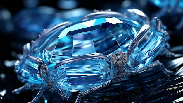 blue crystal HD wallpaper photographic image