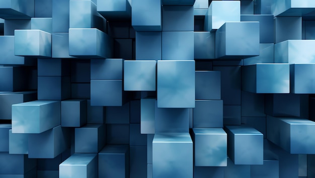 A blue cube pattern background