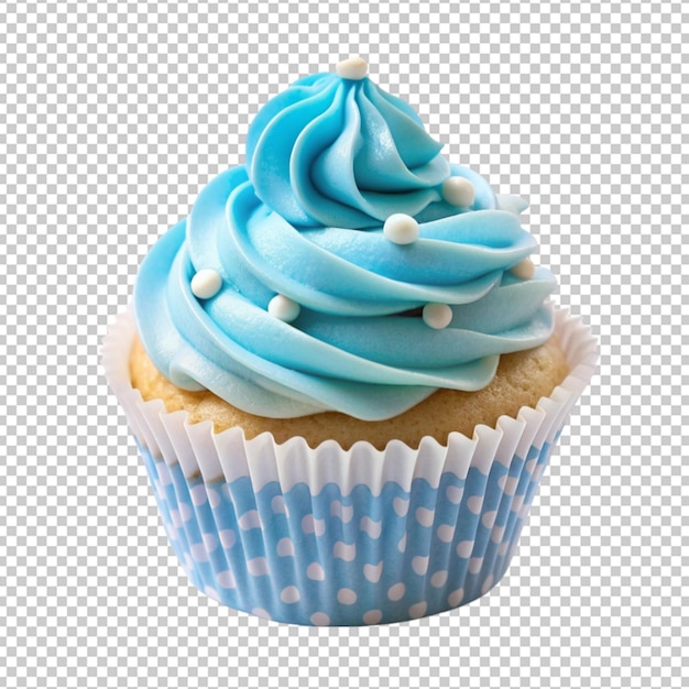 blue cupcake for baby shower