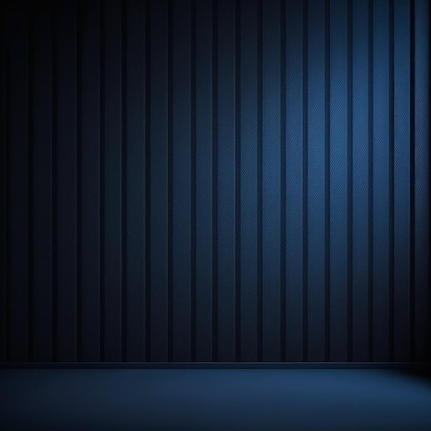 A blue curtain in a dark room with a light on it