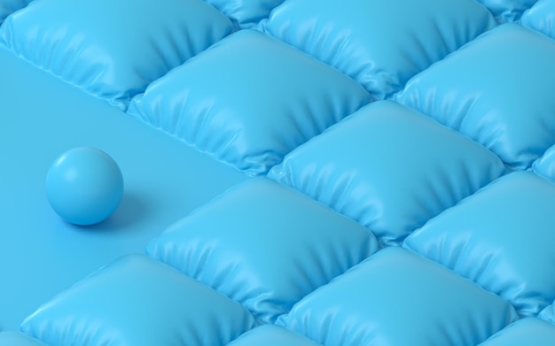 A blue cushion of air 3d rendering