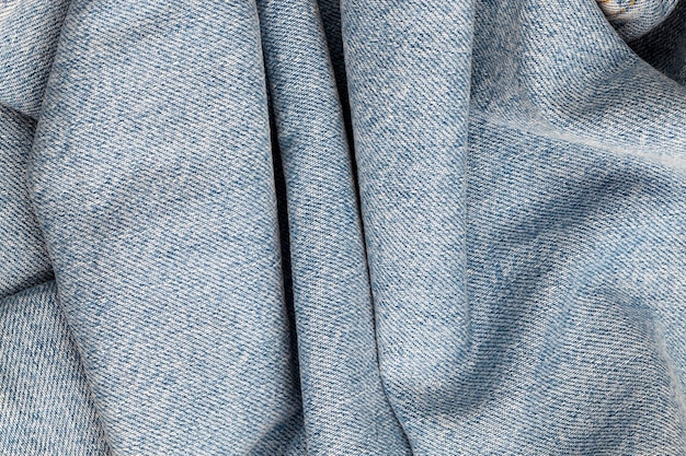 Blue denim fabric material details