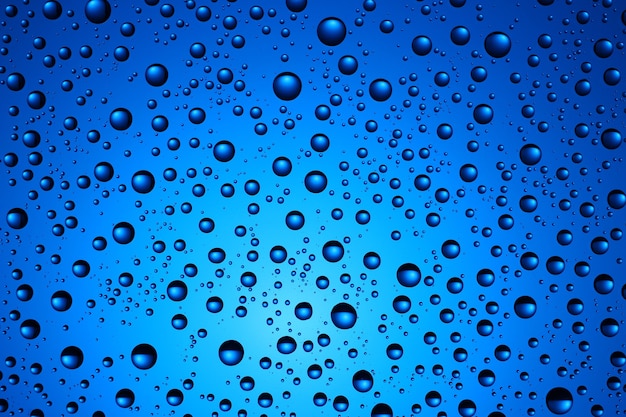 Blue and drops of water