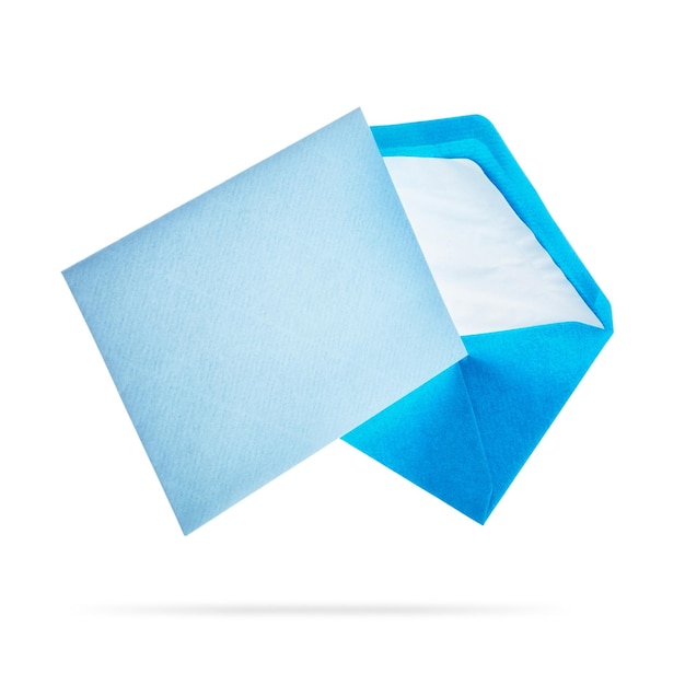 Blue envelope with card