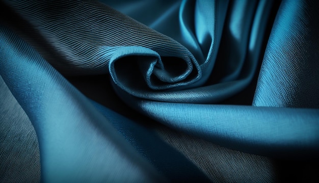 Blue fabric cloth background texture