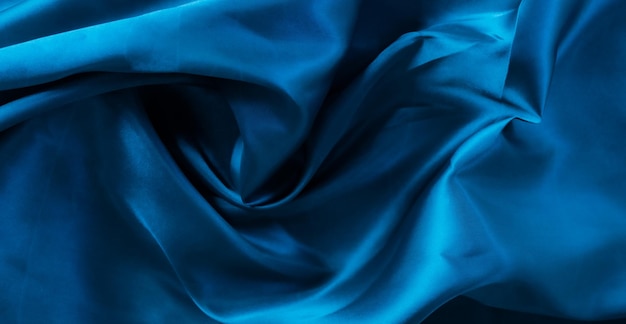 Blue fabric texture background abstract closeup texture of cloth