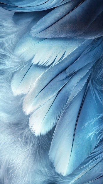 a blue feather with the blue feathers on it