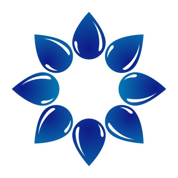 a blue flower design with a flower design on it