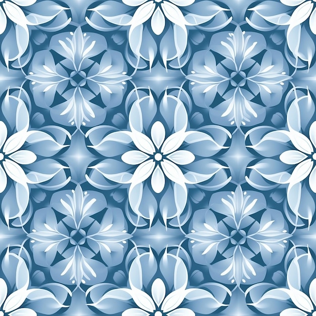 Blue flower pattern