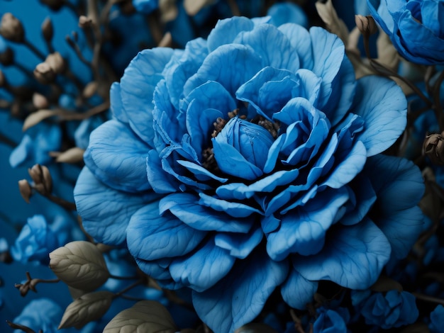 Blue flowers that look like flowers