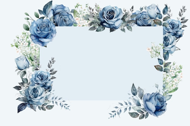 Blue flowers on a white background