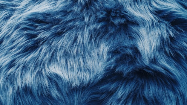 Blue Furry Texture Closeup Softness and Elegance