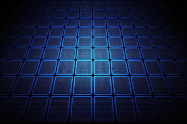 Blue futuristic digital grid background Illustration Generative AI