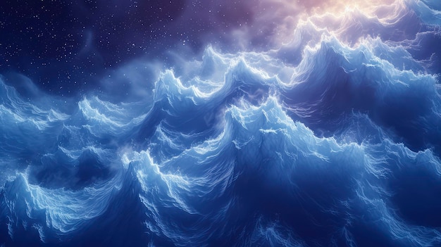 Blue Futuristic Soft Smoke Gradient Flow Background HD Illustrations