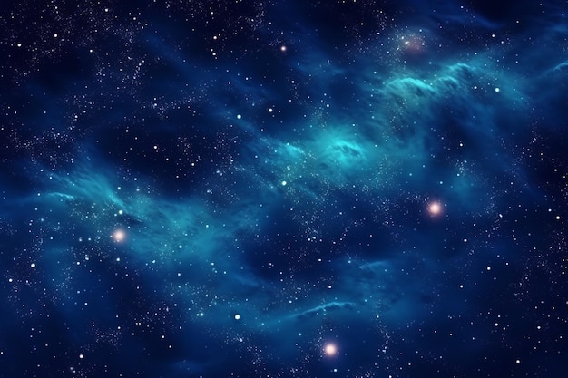 Blue galaxy background with stars and the word stars