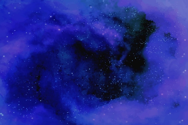 Blue galaxy watercolor background