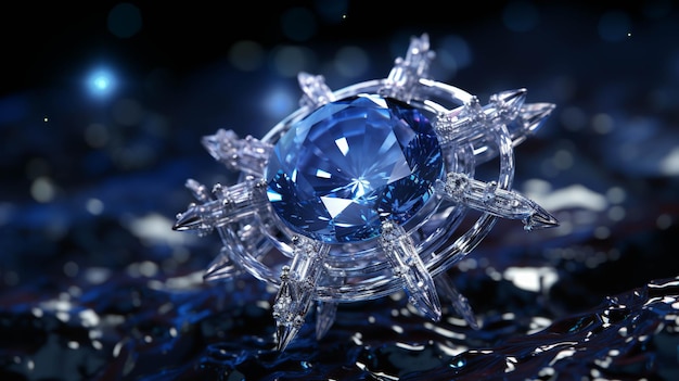 blue gemstone HD wallpaper photographic image