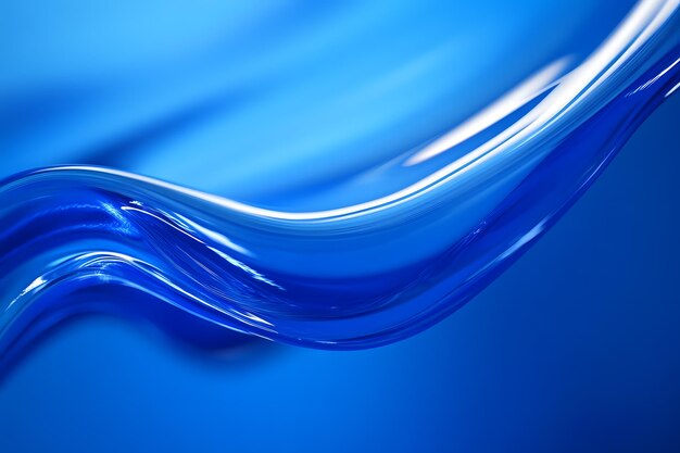 Photo a blue glass object with the word quot blue quot on it