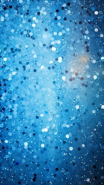 blue glitter on a blue background