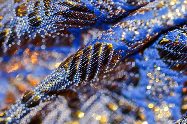 Blue and golden abstract blur defocused background Concept for New Years Eve Christmas and happy holidays