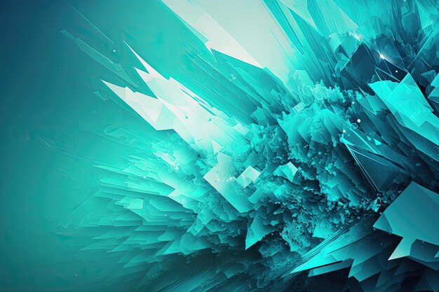 A blue and green abstract background with many shapes generative AI