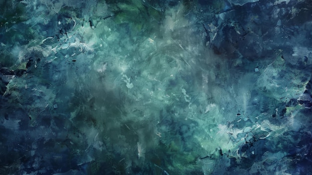 Photo blue and green abstract painting