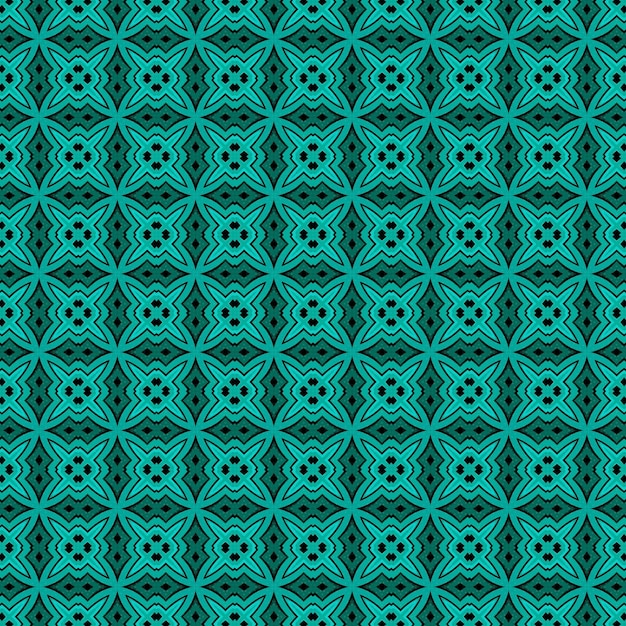 A blue and green background with a pattern of triangles.