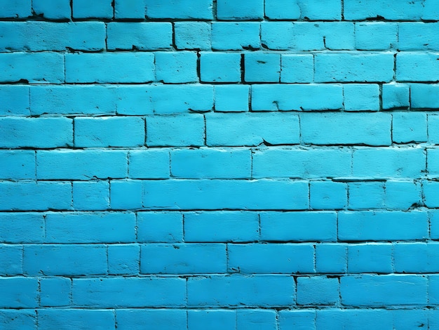 Blue green grunge background Lighting effect on an old painted brick wall ai generated