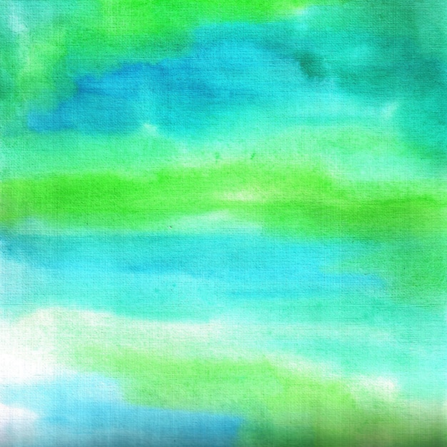 Blue and green hand drawn watercolor background