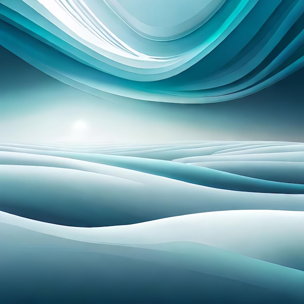 A blue and green wave background with a blue background