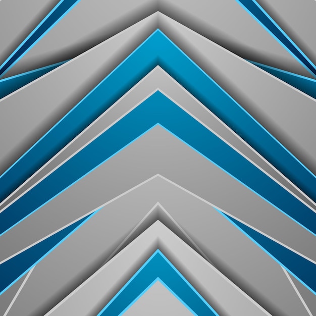 Blue grey abstract arrows technology background