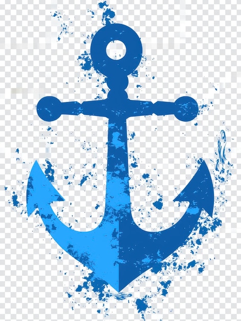 Photo blue grunge anchor