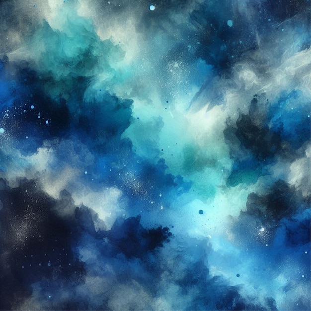 Blue grunge watercolor background