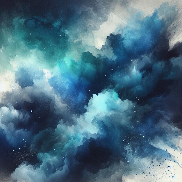 Blue grunge watercolor background