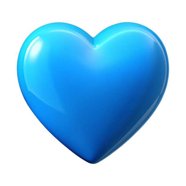 a blue heart with a blue heart on it