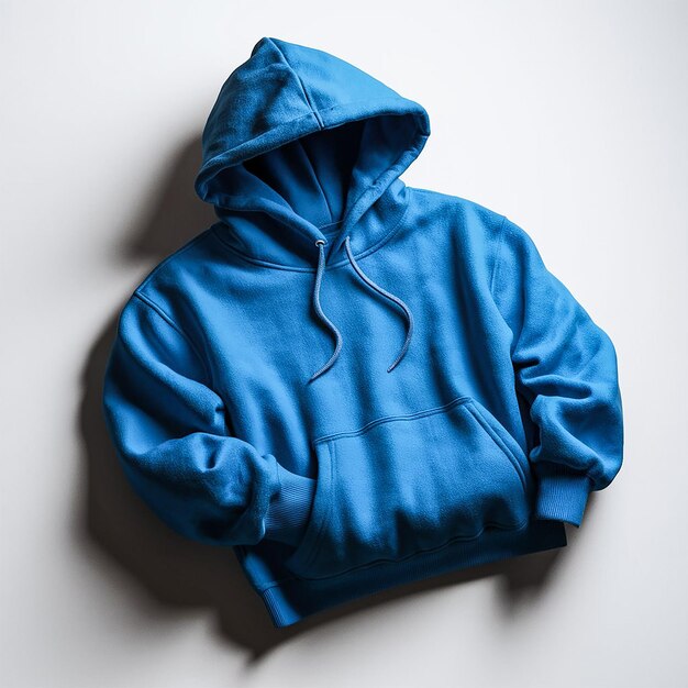 Photo blue hoodie image for mockup