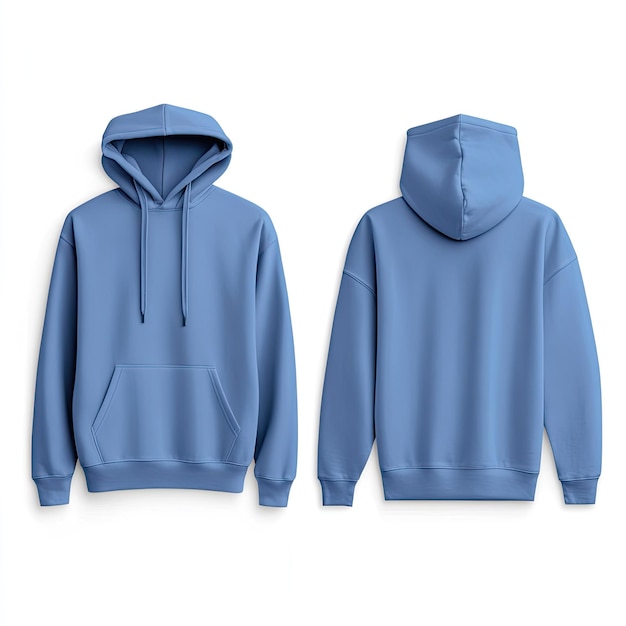 Photo blue hoodie mockup front and back blank background 56 v 61 job id f853bc2c7c014a47923f45ce2aa6c8e6