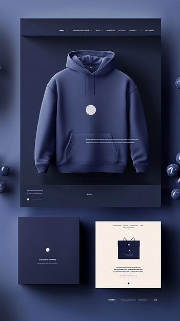 Photo a blue hoodie with a white logo on it