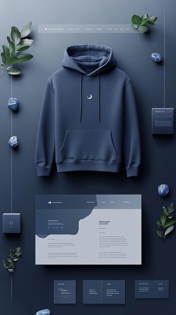 Photo a blue hoodie with a white logo on it