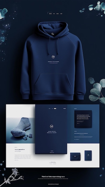 a blue hoodie with a white logo on it