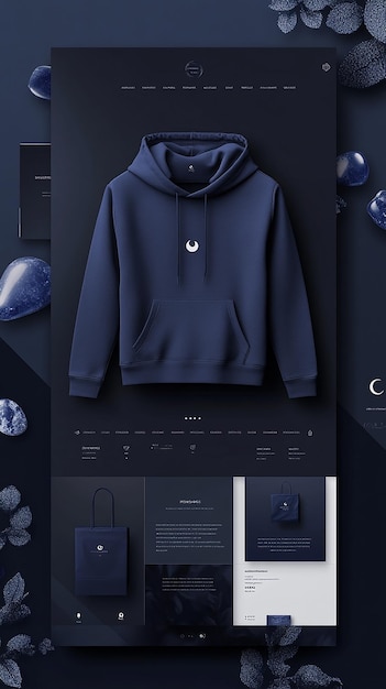 a blue hoodie with a white logo on it