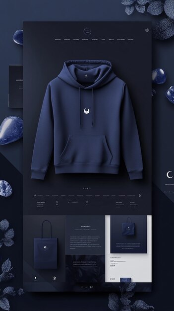 Photo a blue hoodie with a white logo on it