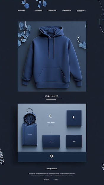 a blue hoodie with a white logo on it